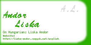 andor liska business card